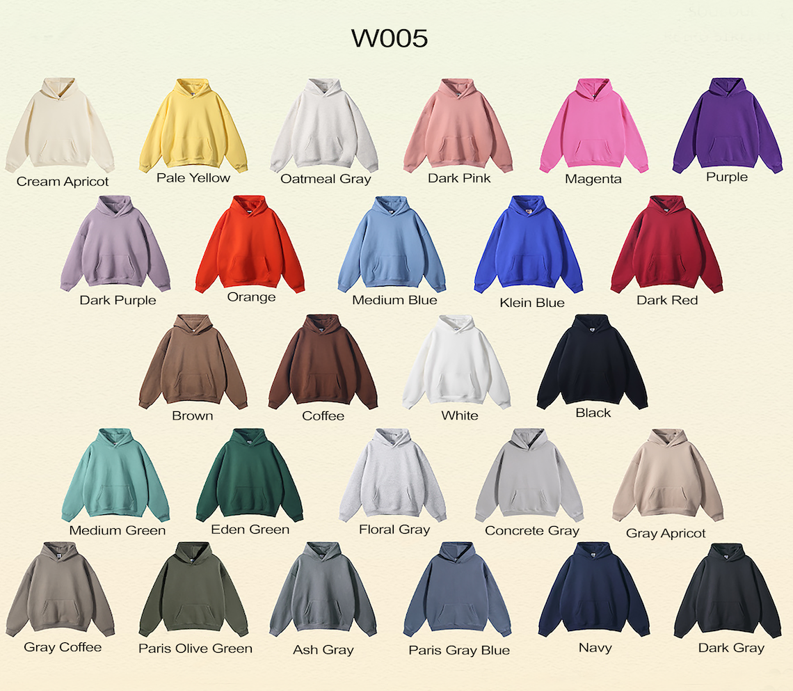 W005 350g Pullover Hoodie 
