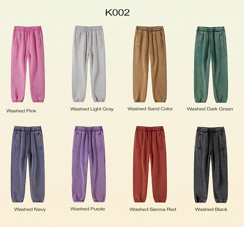 K002 360g washed Jogger sweatpants