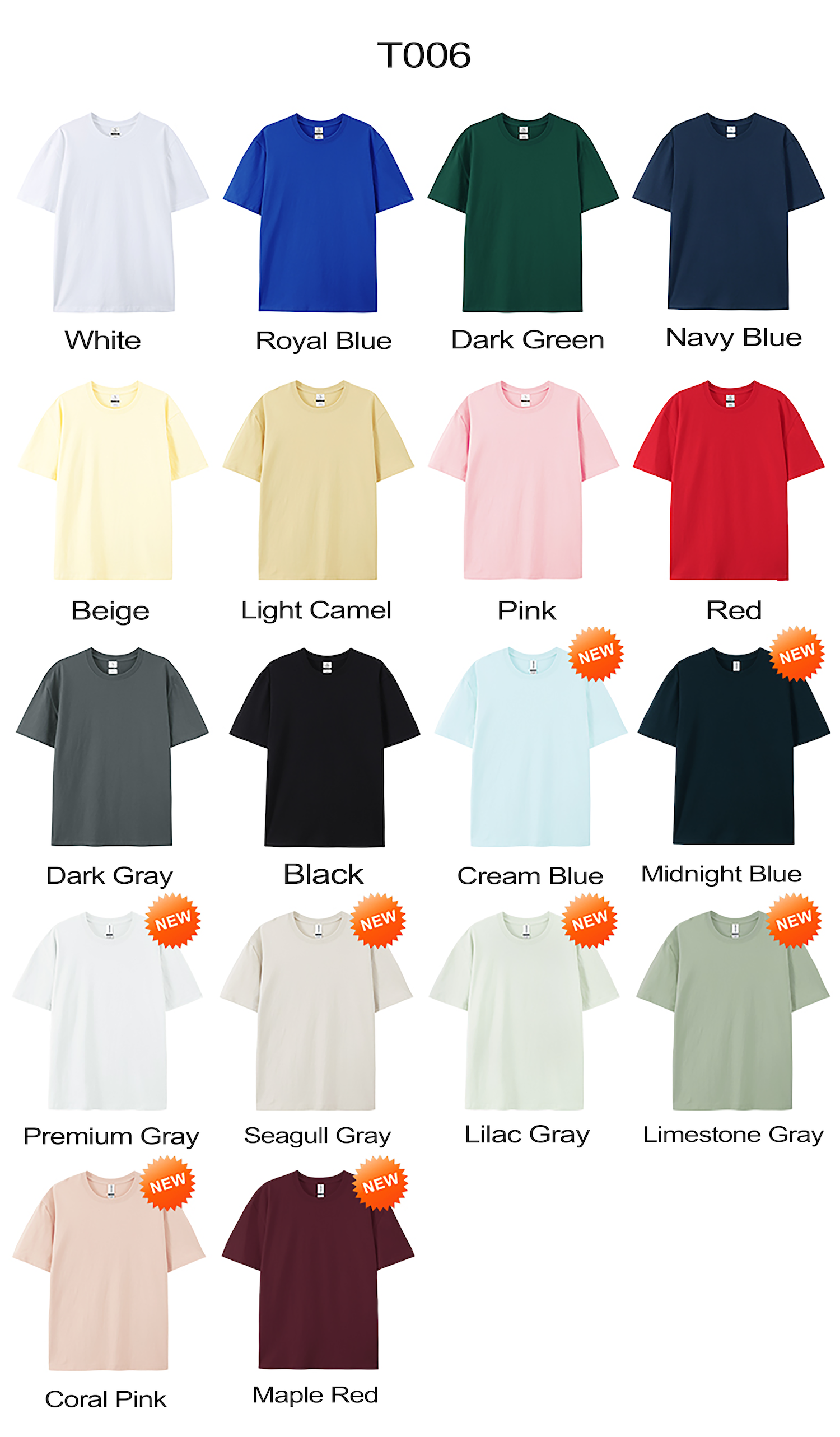 T006 220g combed precision Siro Cpun Cotton Short Sleeve