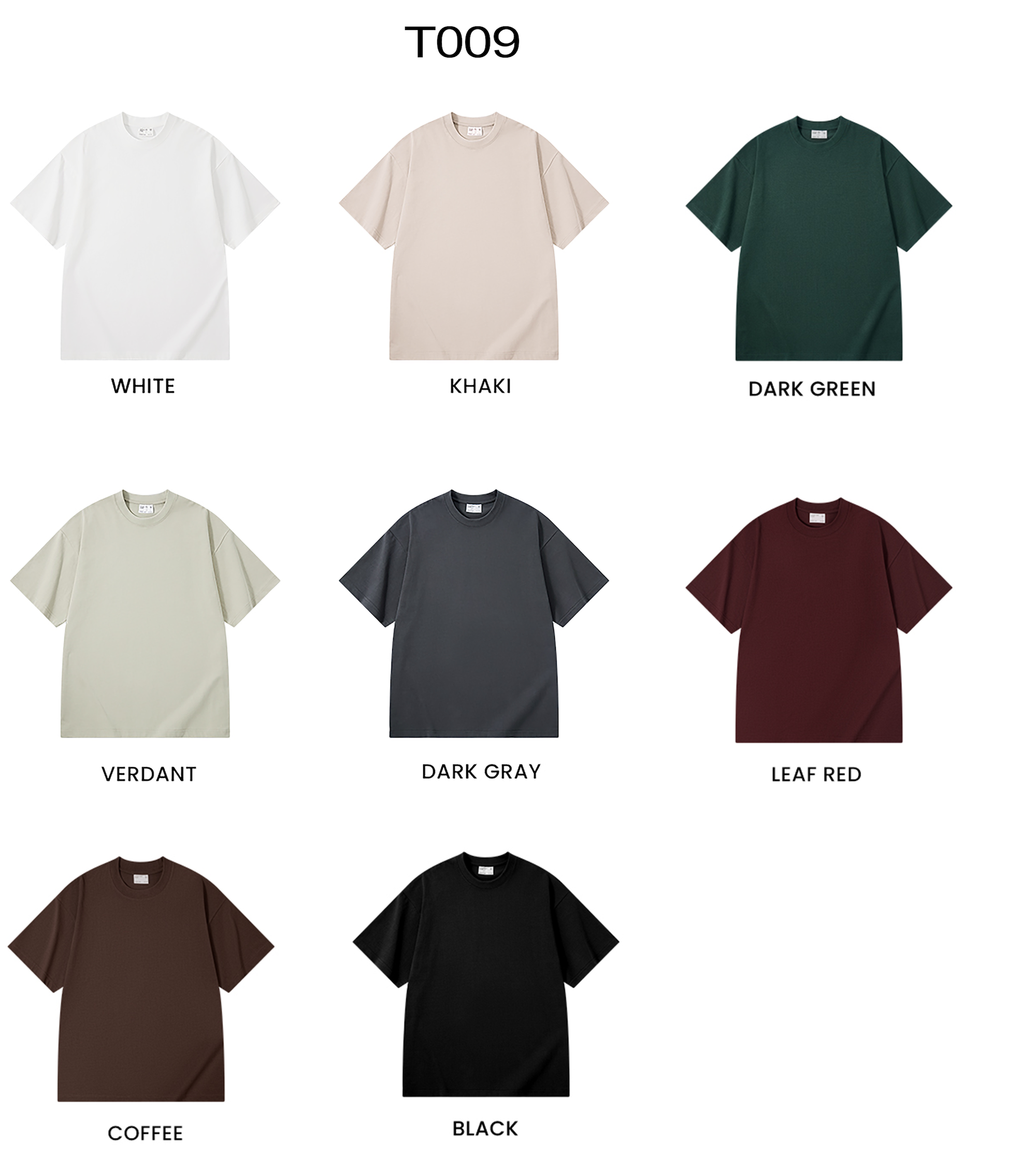 T009 300g pure cotton double yarn T-shirt