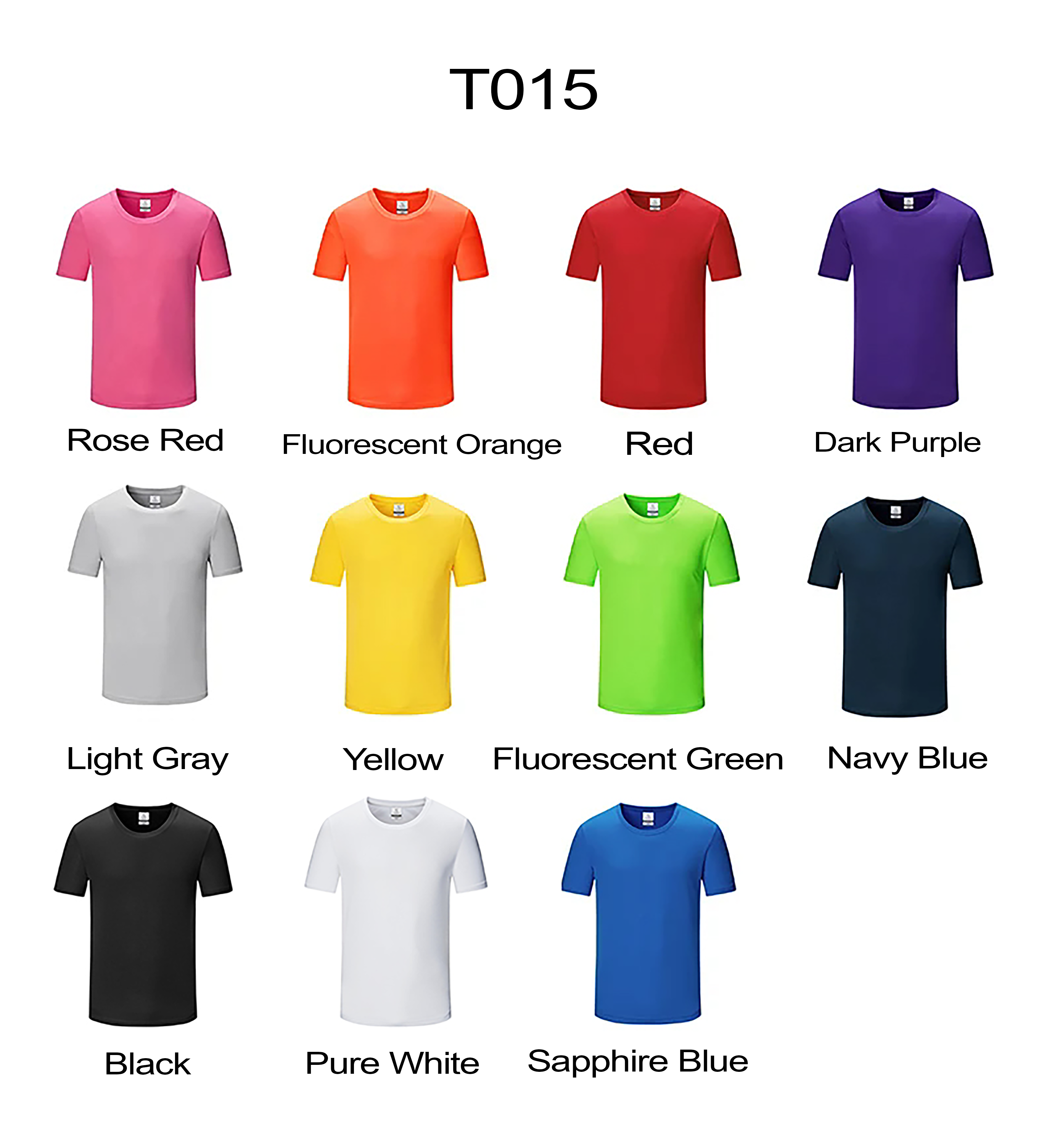T015 140g moisture-wicking quick-dry T-shirt