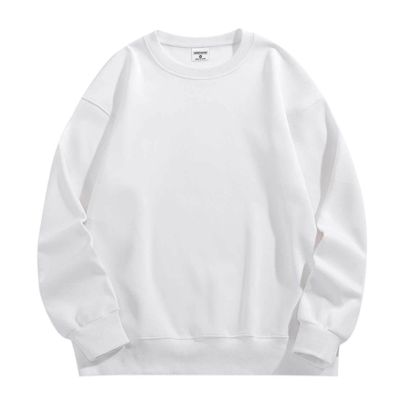 W001 500g Heavyweight fleece round-neck with drop shoulders Sweatshirt