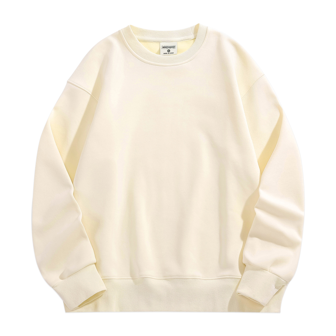 W001 500g Heavyweight fleece round-neck with drop shoulders Sweatshirt