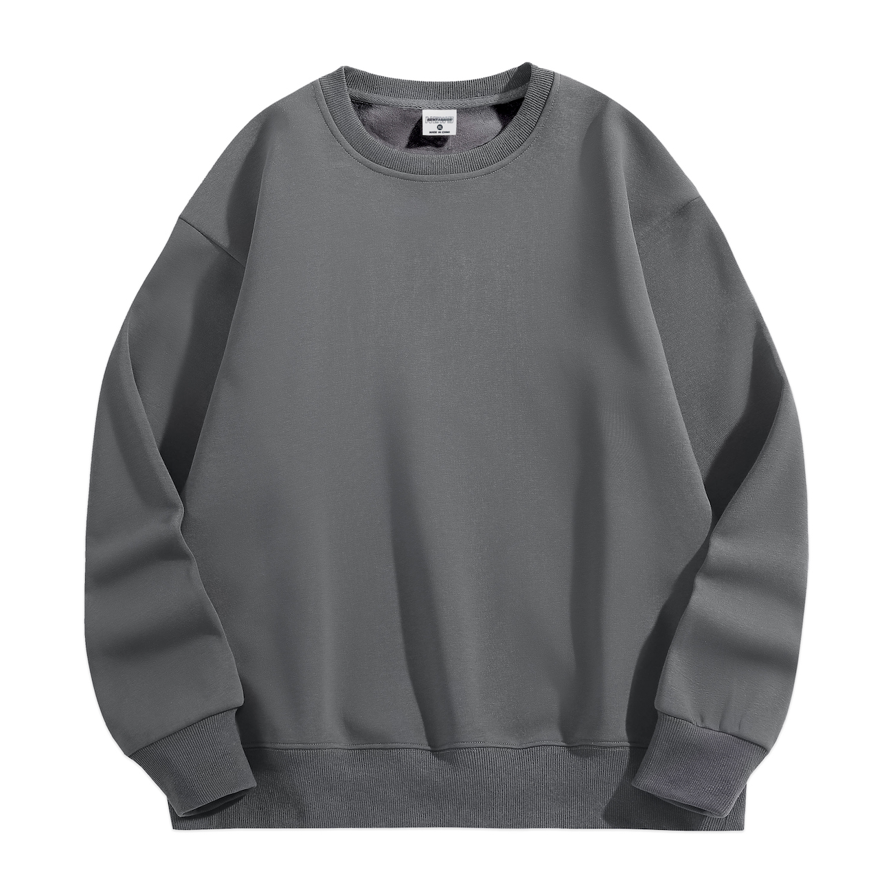 W001 500g Heavyweight fleece round-neck with drop shoulders Sweatshirt