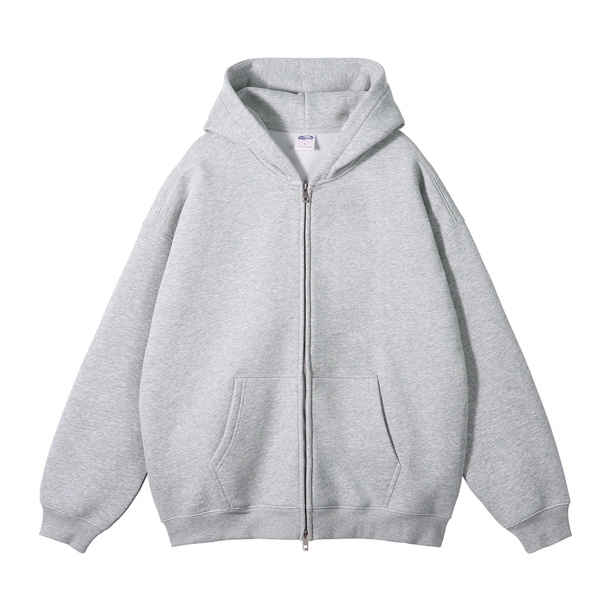 W006 350g Dopamine Style,Street Fashion Loose Fit Crew Neck Zip-up 